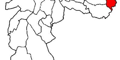 Harta e Cidade Tiradentes nën-prefekturës São Paulo