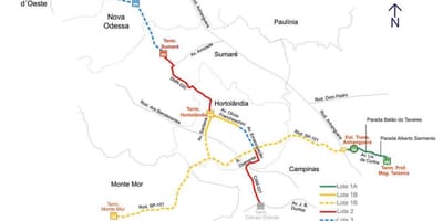 Harta e corredor metropolitano Noroeste