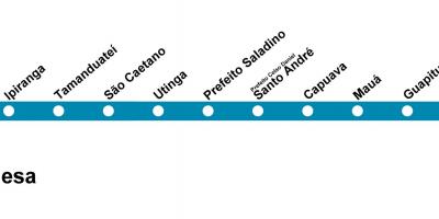 Harta e CPTM São Paulo - Line 10 - Bruz