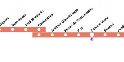 Harta e CPTM São Paulo - Line 11 - Koral