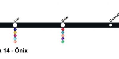 Harta e CPTM São Paulo - Line 14 - Onix