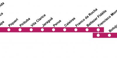Harta e CPTM São Paulo - Line 7 - Ruby