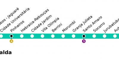 Harta e CPTM São Paulo - Line 9 - Esmeralde