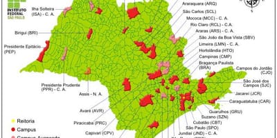 Harta e institutit Federal të São Paulo - IFSP