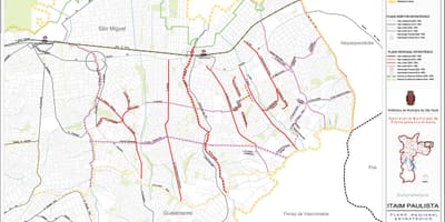 Harta e Itaim Paulista - Vila Curuçá São Paulo - Rrugët