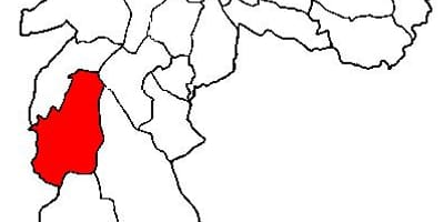 Harta e M'Boi Mirim nën-prefekturës São Paulo