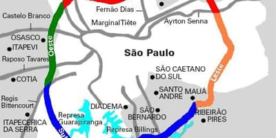 Harta e Mário Covas autostradë - PS 21