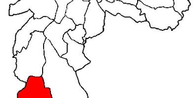 Harta e Parelheiros nën-prefekturës São Paulo