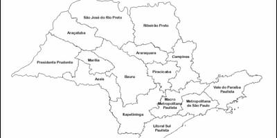 Harta e São Paulo virgjëresha - emrat e rajoneve