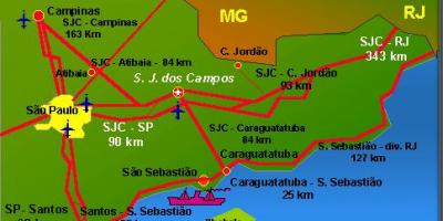 Harta e São José dos Campos aeroport