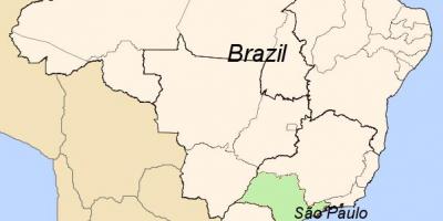 Harta e São Paulo në Brazil