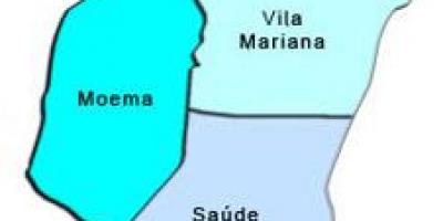 Harta e Vila Mariana nën-prefekturës