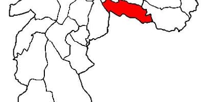 Harta e Vila Prudente nën-prefekturës São Paulo