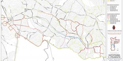 Harta e Vila Prudente São Paulo - Rrugët