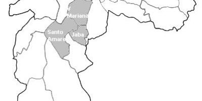 Harta e zonës Centro-Sul São Paulo