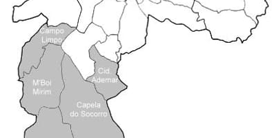 Harta e zonës Sul São Paulo